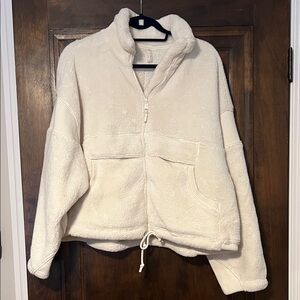 FP Movement Cream Teddy Fleece Zipped Jacket - M